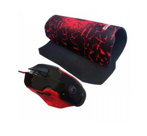 Mouse + Mousepad  Marvo  M 416 + G1BK LED ( USB )