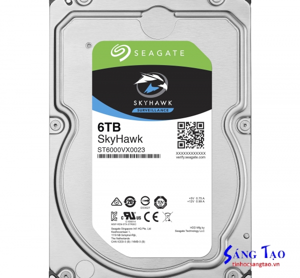 Ổ CỨNG  HDD  Seagate Skyhawk 6TB SATA  (ST6000VX001) Chuyên dụng camera